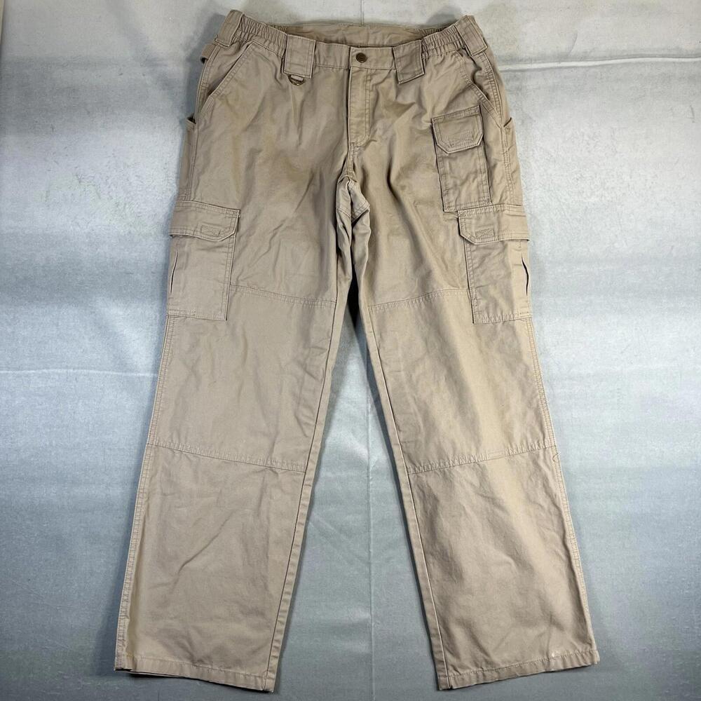 511 Tactical Canvas Pants Womens 14* (33x31) Beige Cargo Cotton Utility EMS